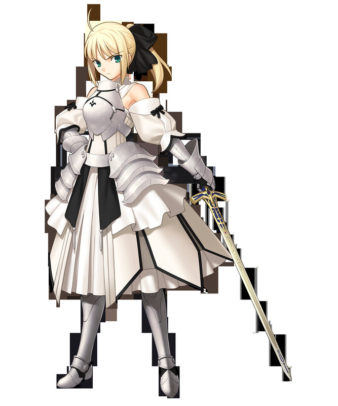 Saber in white armor