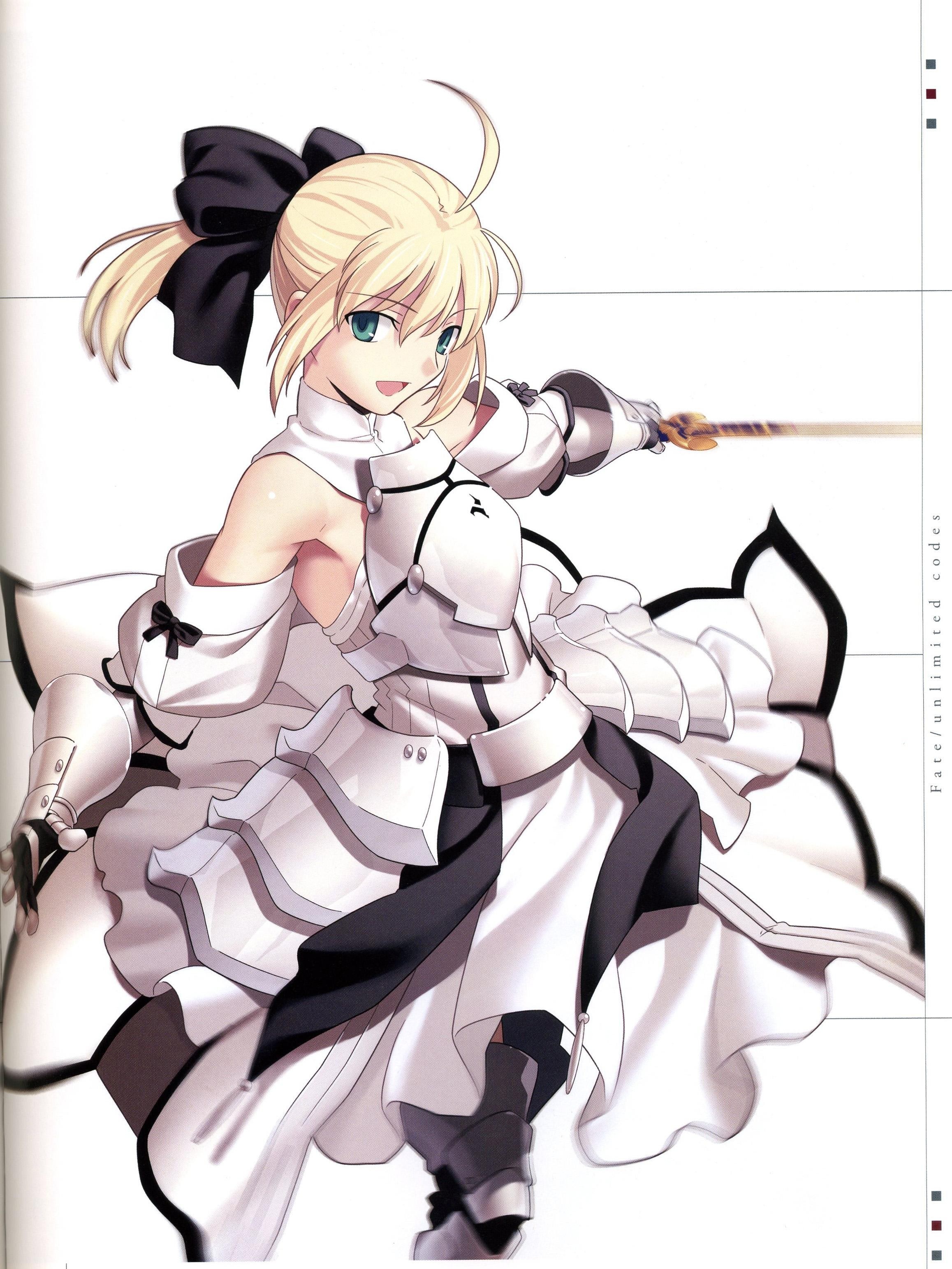 Saber in white armor