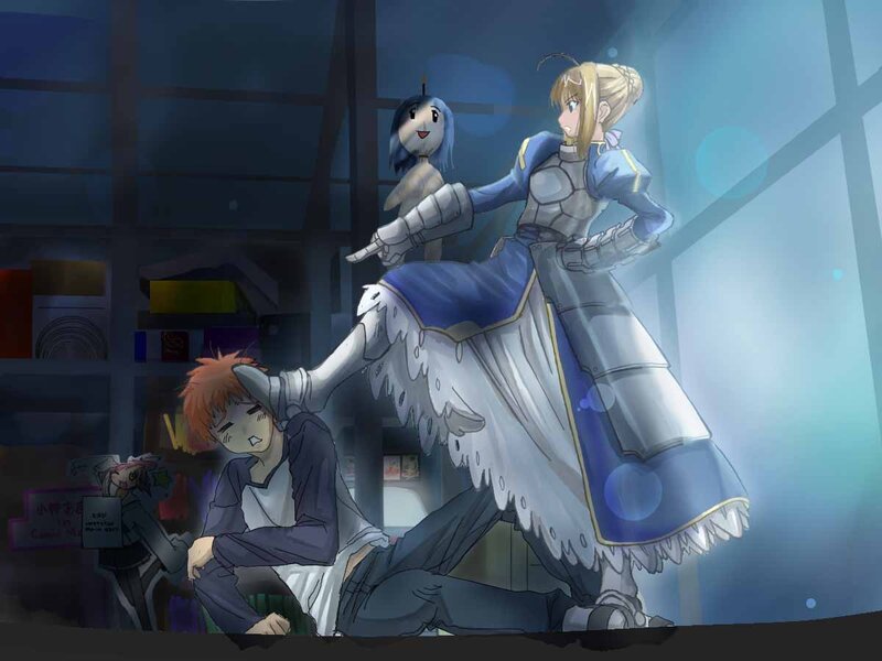 Saber kicks a man