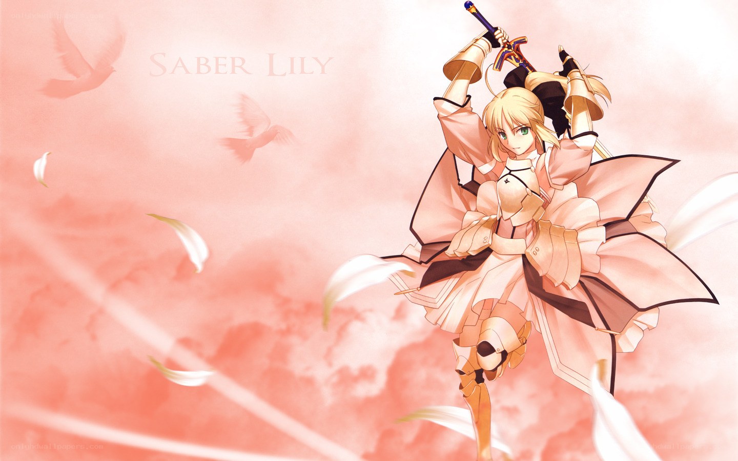 Saber Lily in pink armor