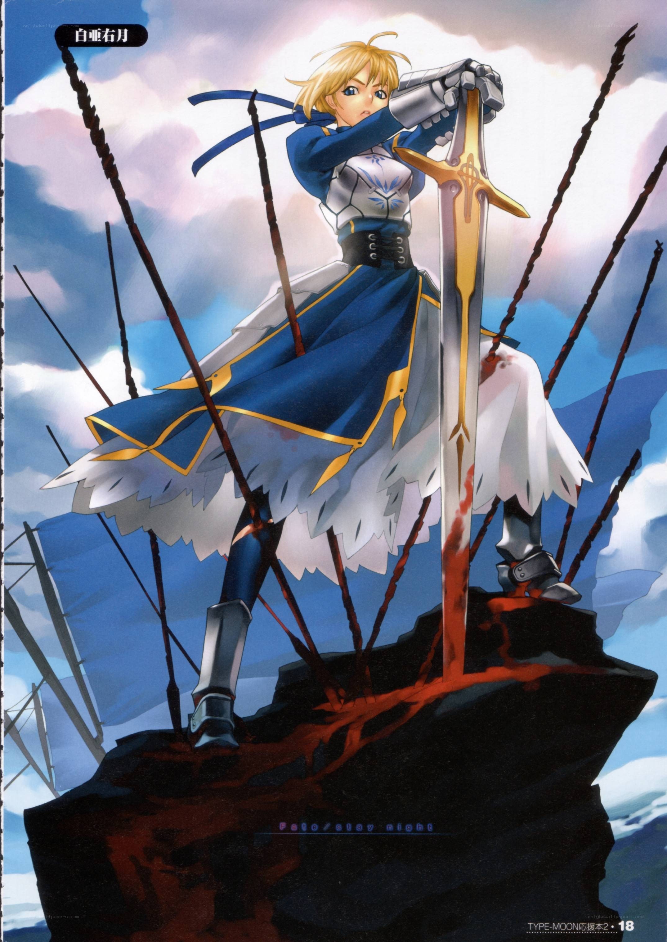 Saber on a battlefield