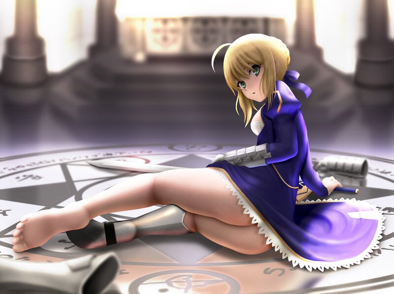 Saber on a magic circle