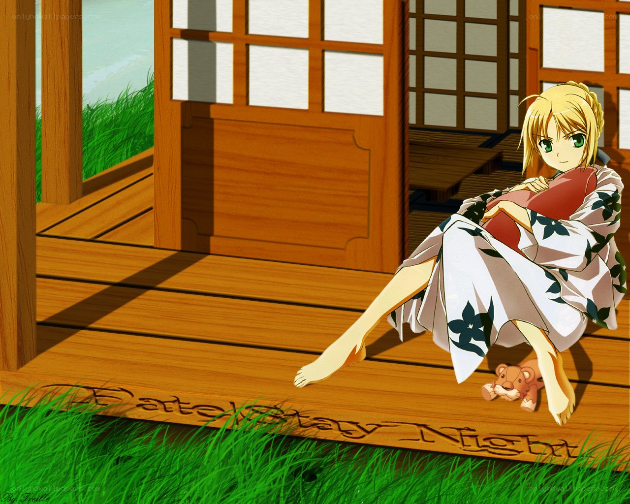 Saber on a porch