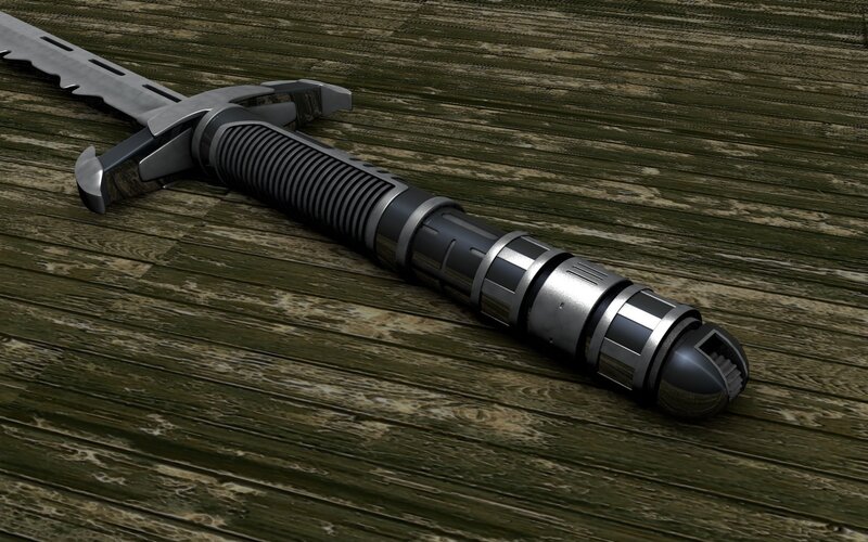 Saber on Wooden Surface