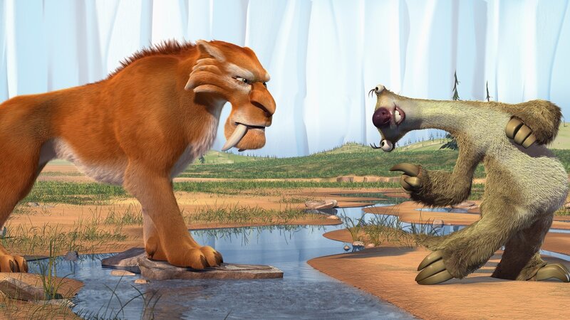 Saber-toothed Cat and Sloth — Brown