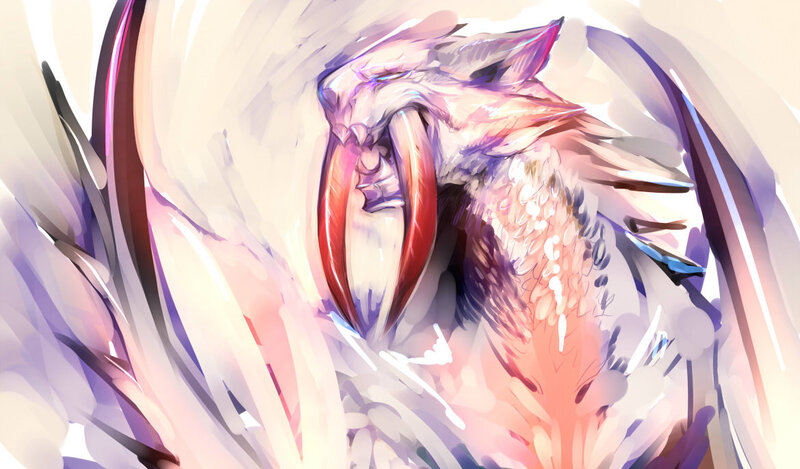 saber-toothed creature artwork