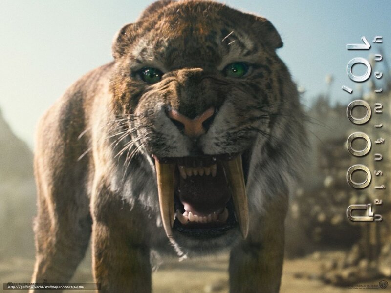 Sabre-toothed tiger from 10,000 BC