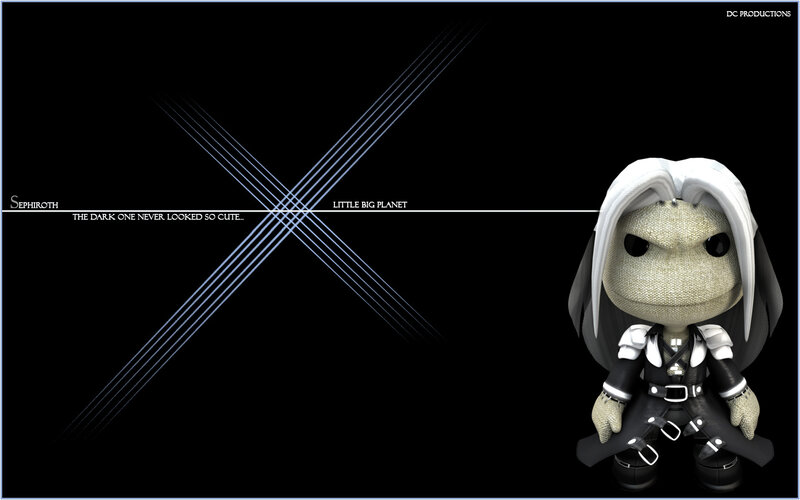 Sackboy Character with White Hair