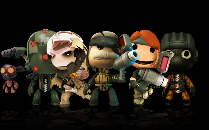 Sackboy characters in combat gear