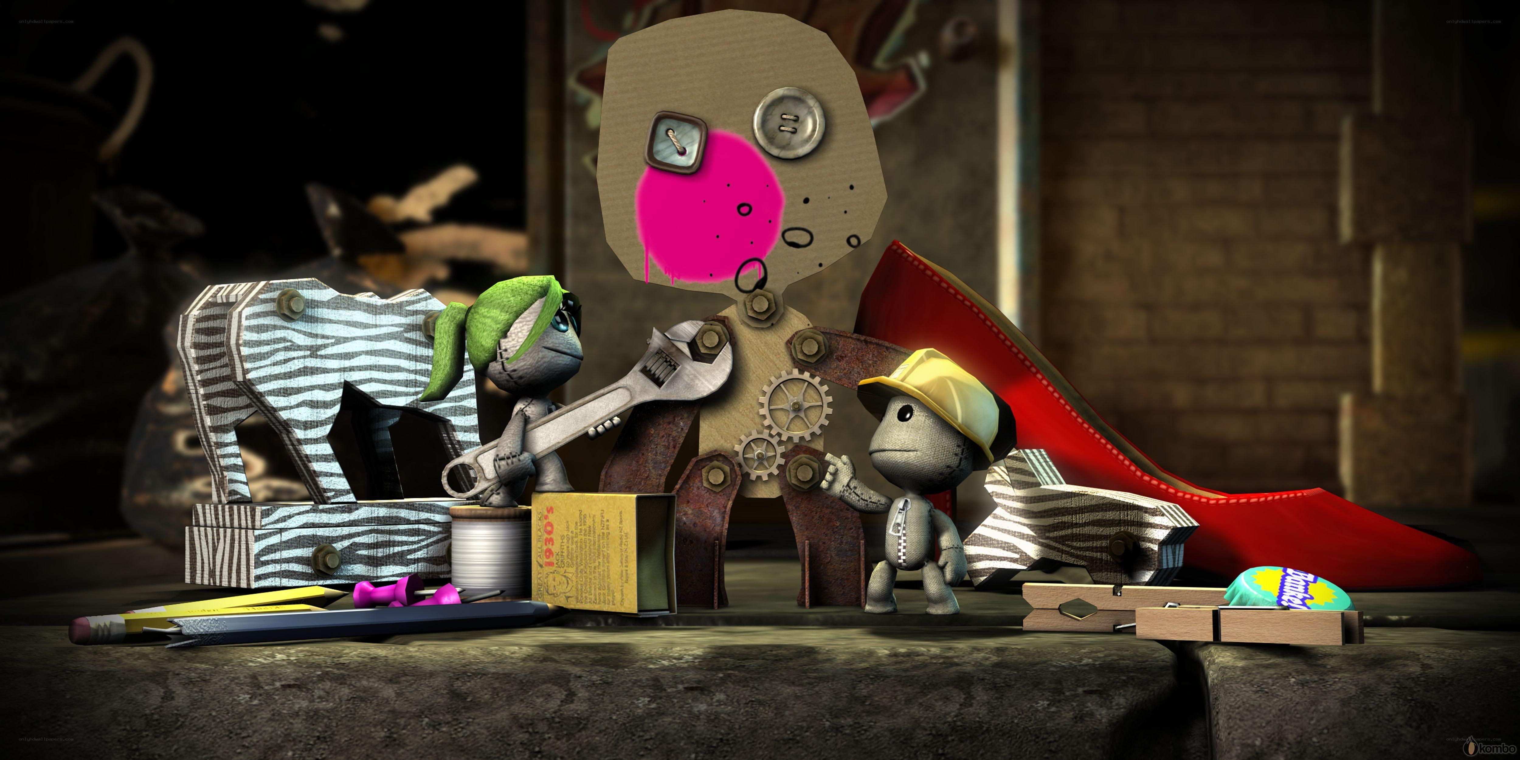 Sackboy characters in workshop