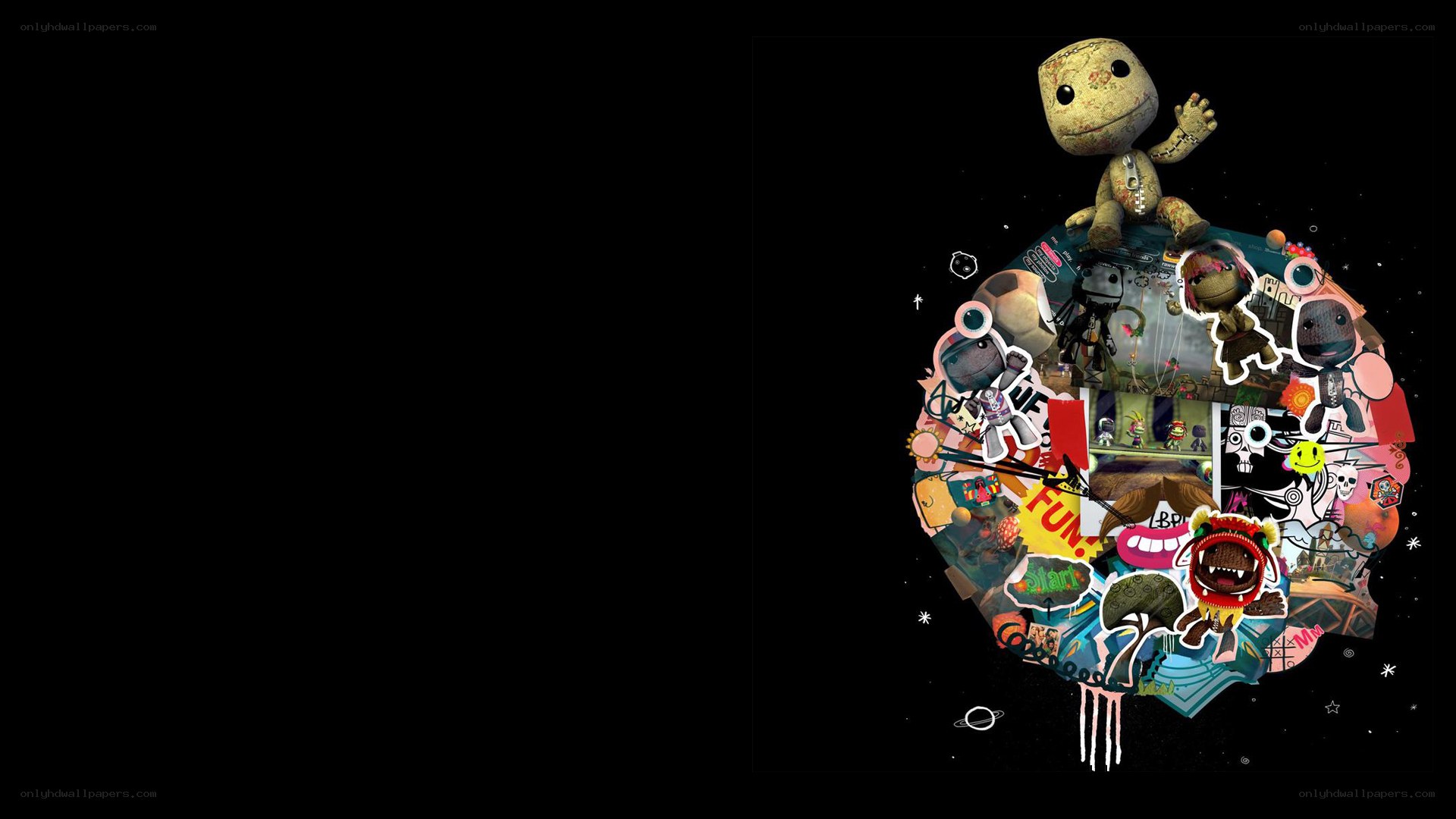 Sackboy collage artwork