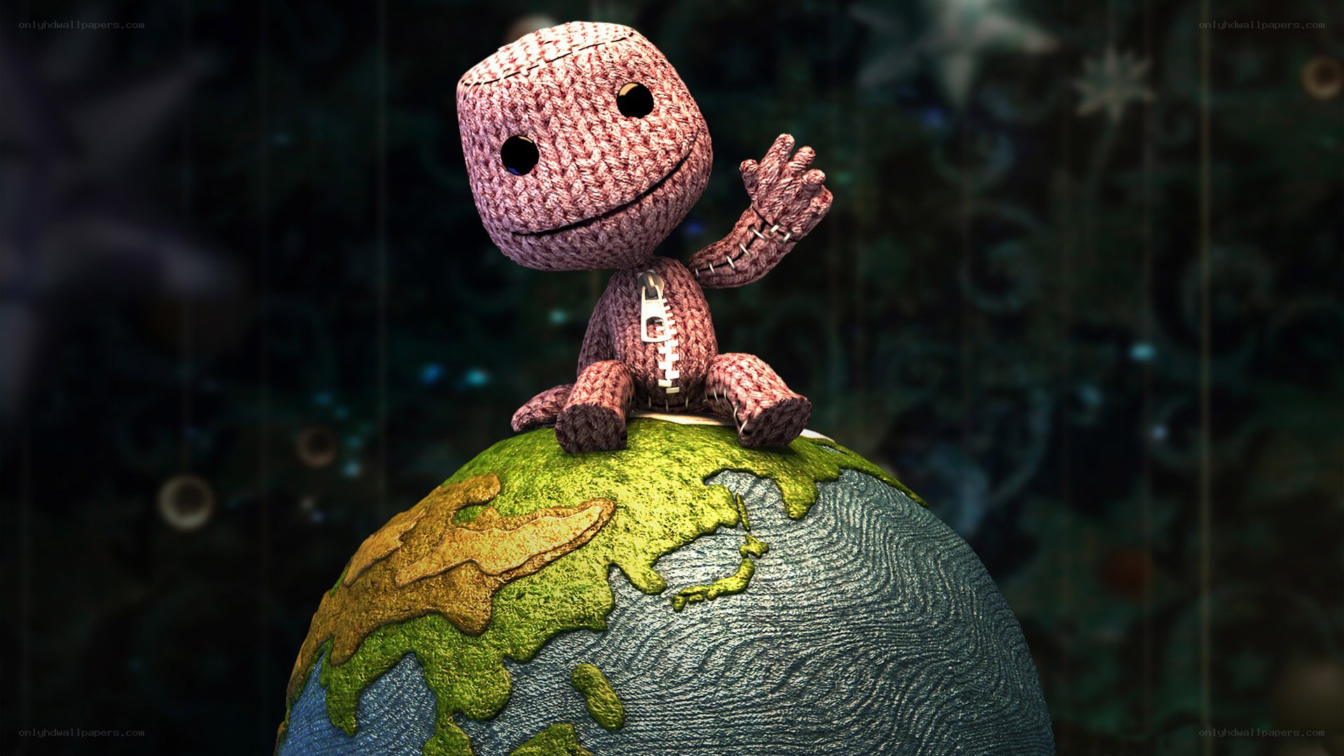 sackboy on a globe