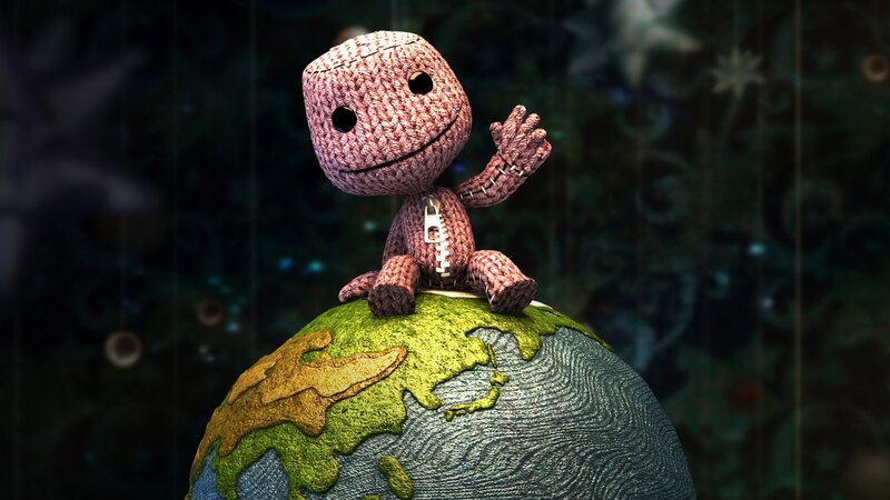 Sackboy on a globe