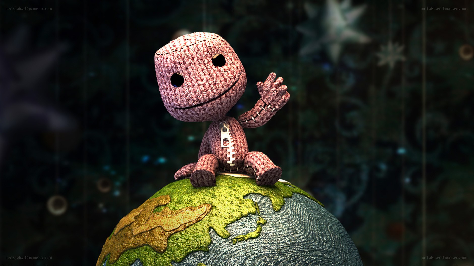 sackboy on a globe