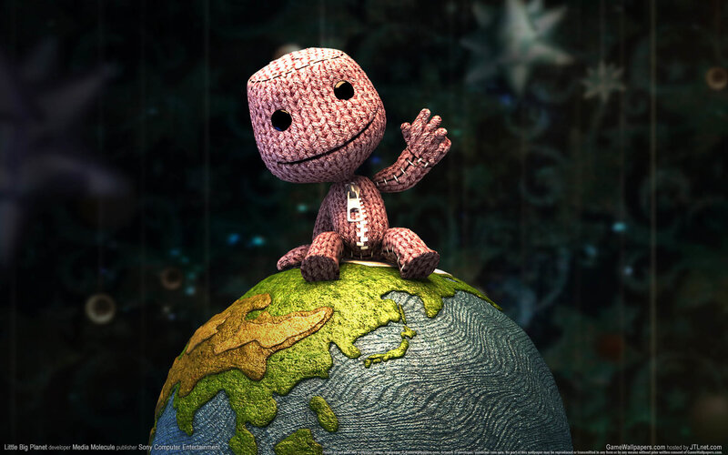 Sackboy on a planet