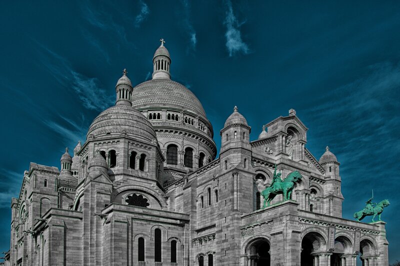 Sacré-Cœur Basilica — Blue, Dramatic