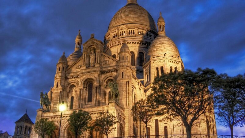 Sacred Heart Basilica — Blue, Dramatic