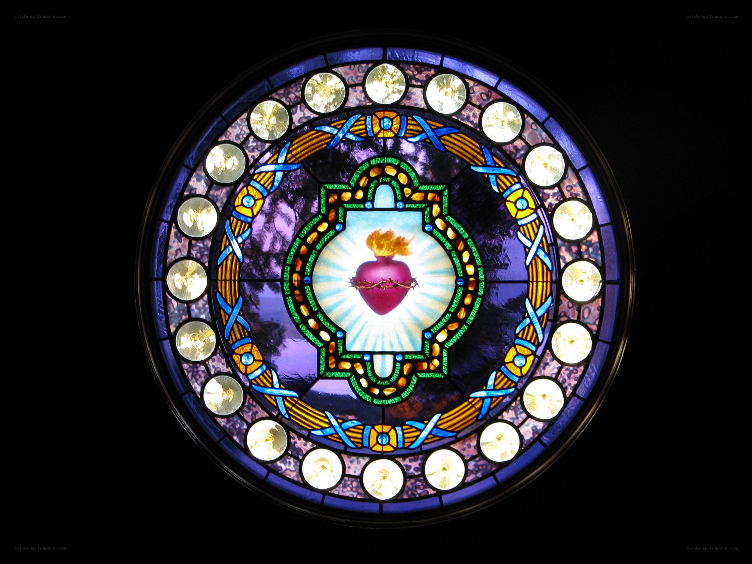 Sacred Heart stained glass window
