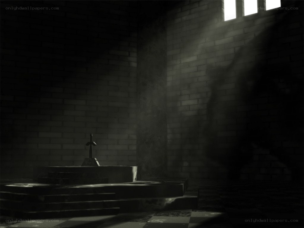 sacred sword in dark chamber