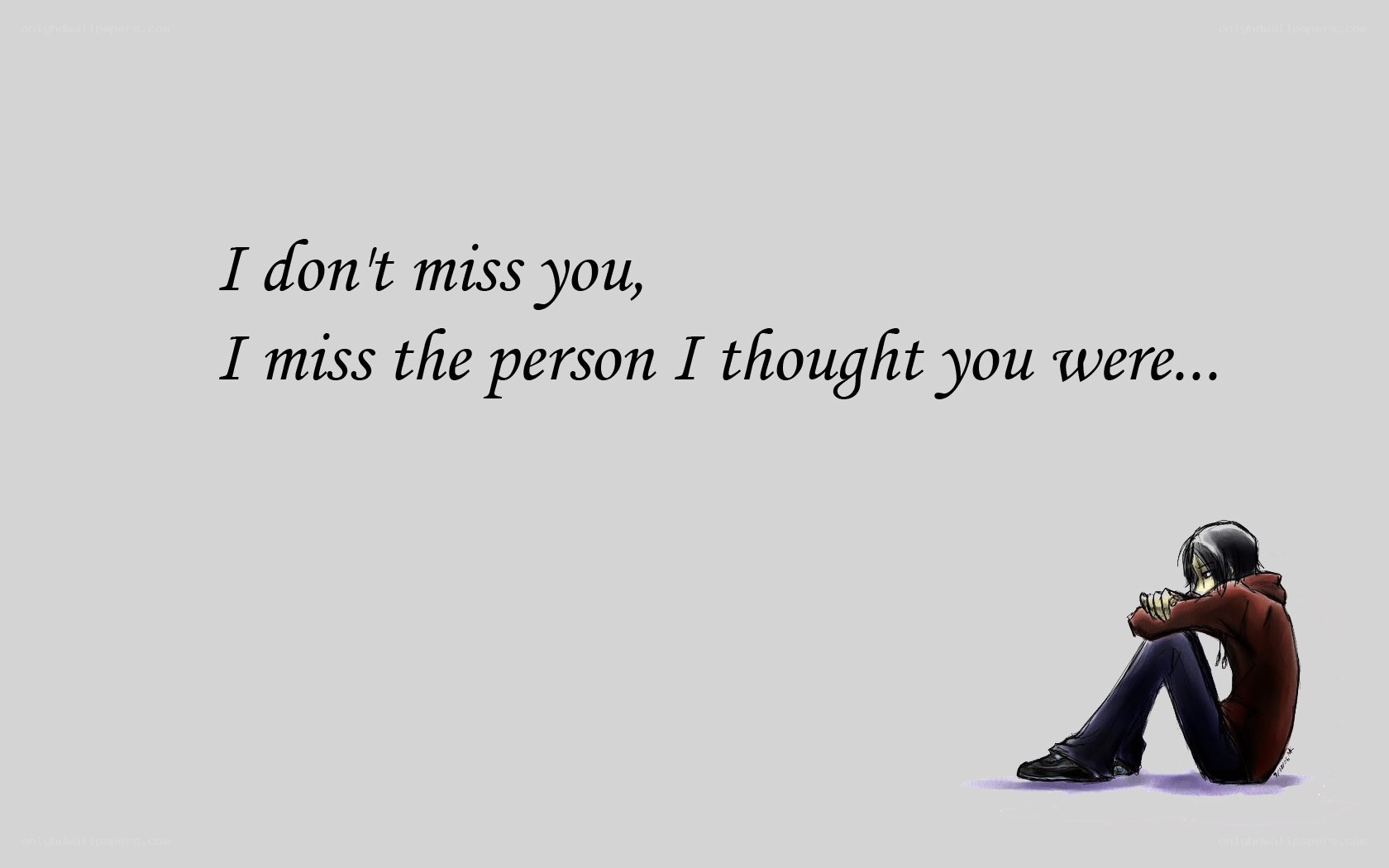 sad anime character quote