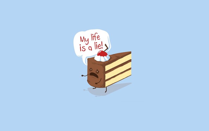 sad cake slice