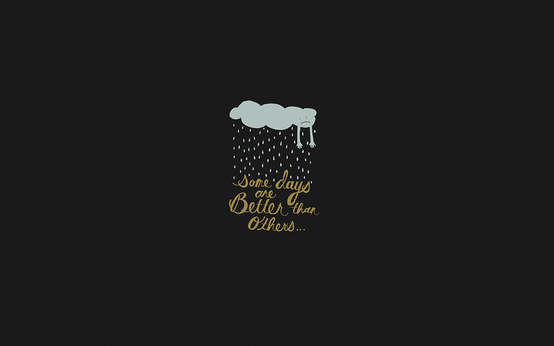 Sad Cloud Raining — Black