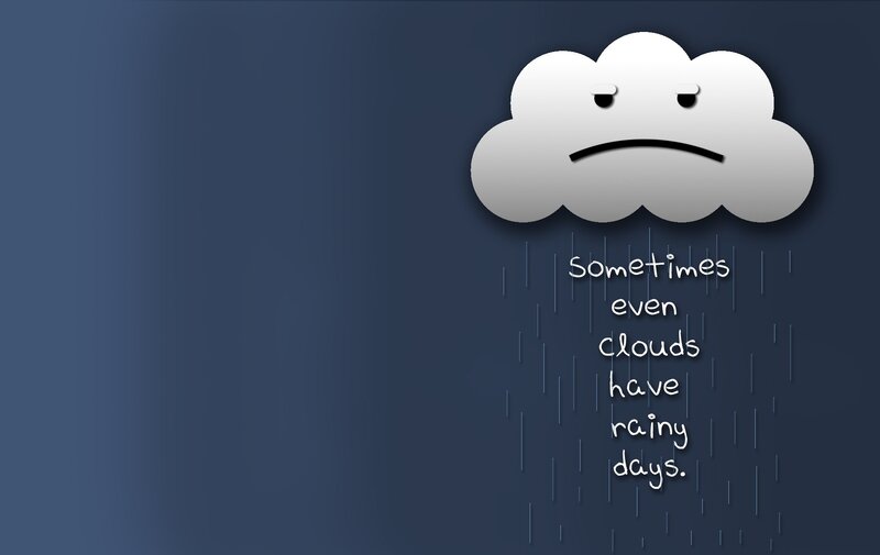 Sad Cloud with Rain