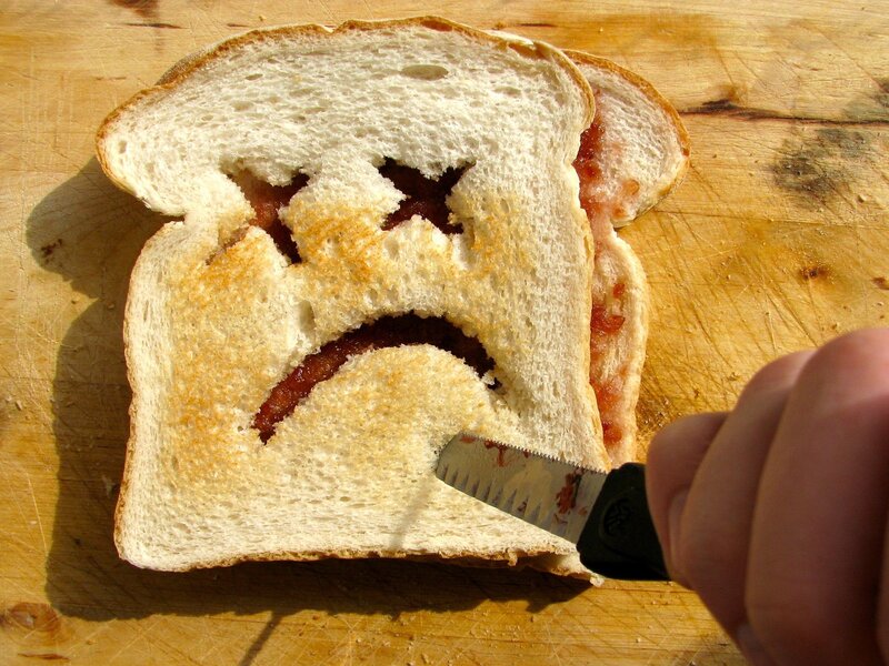 Sad Face Sandwich — Brown, Neutral, Afternoon
