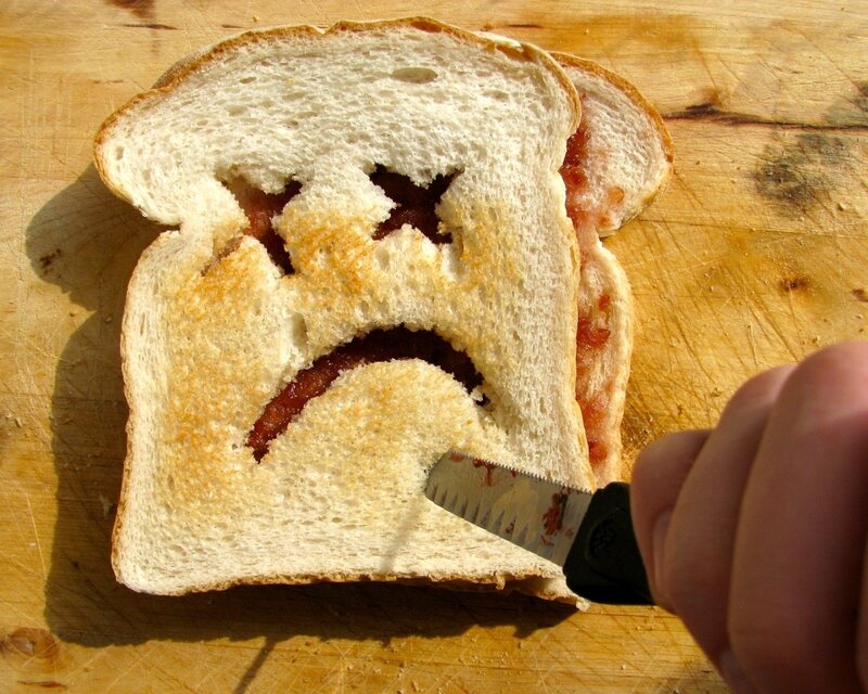 Sad Face Sandwich — Brown