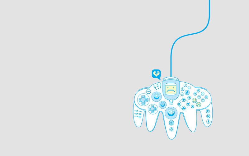 sad game controller illustration