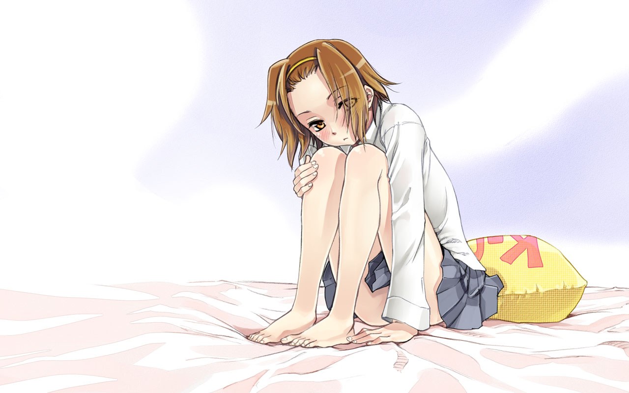 sad girl on bed