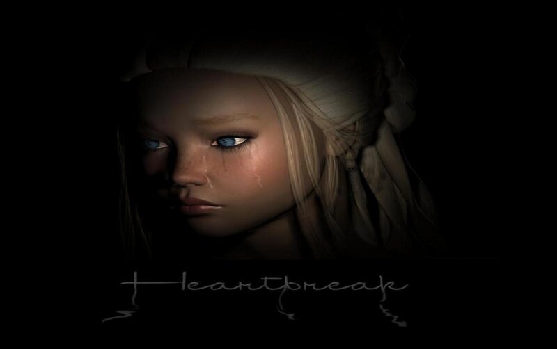 sad girl with tears