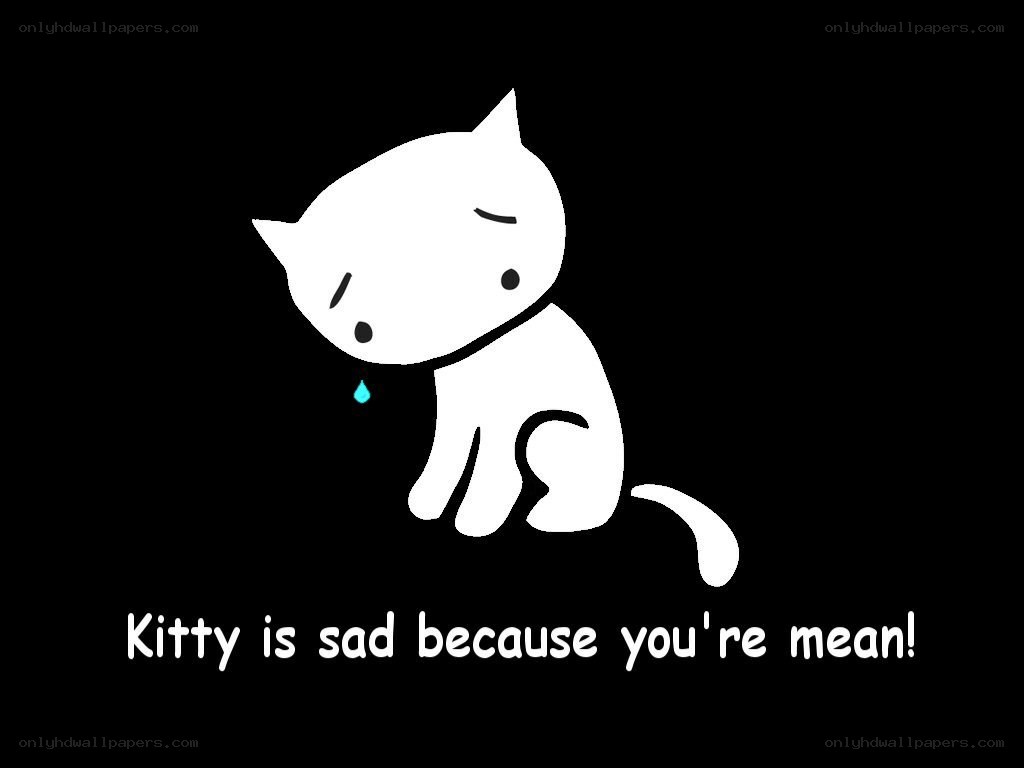 Sad kitty cartoon