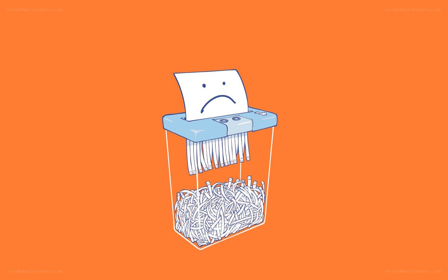 sad paper in shredder