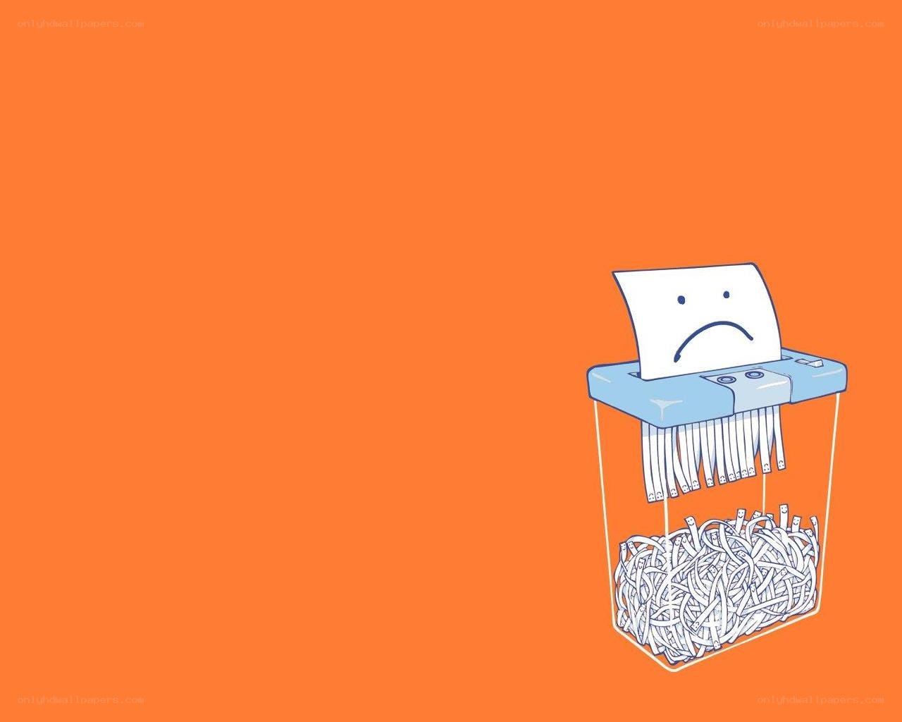 sad paper in shredder