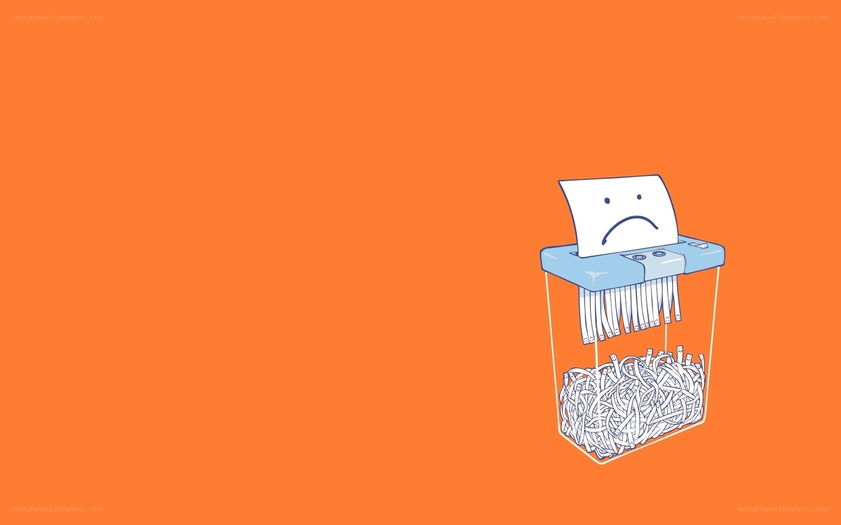 sad paper in shredder