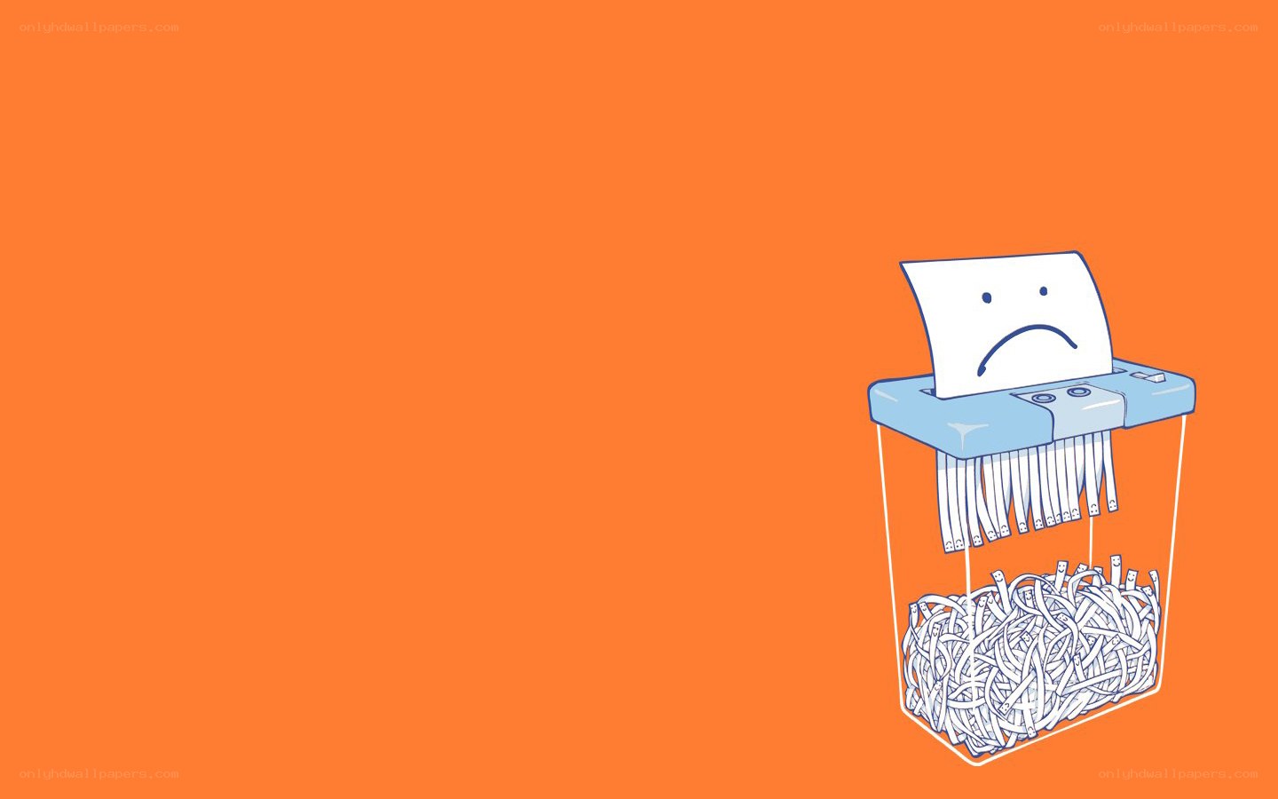 sad paper in shredder