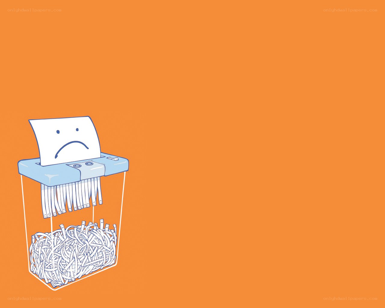 sad paper in shredder