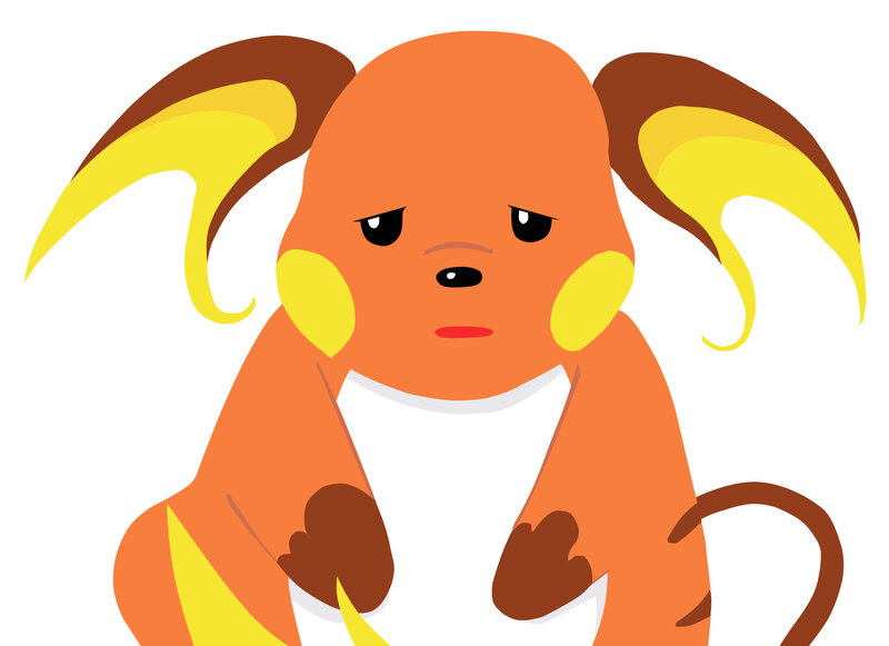 sad raticate character