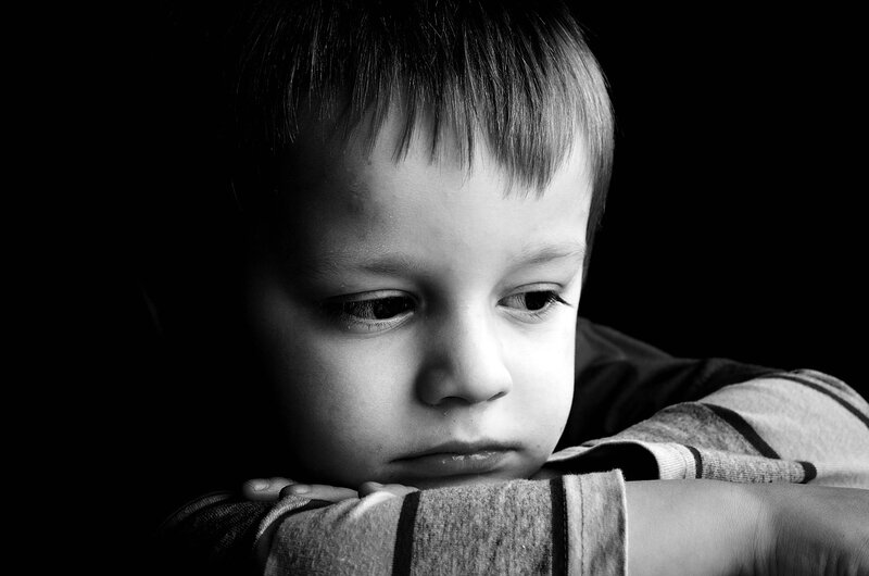 Sad Young Boy