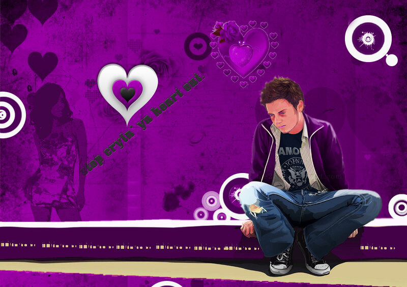 Sad Young Man Sitting