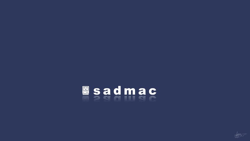 sadmac logo on blue