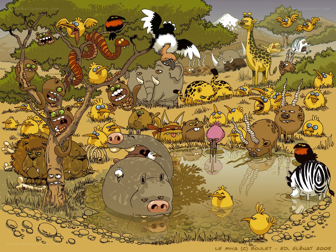 Safari animal gathering