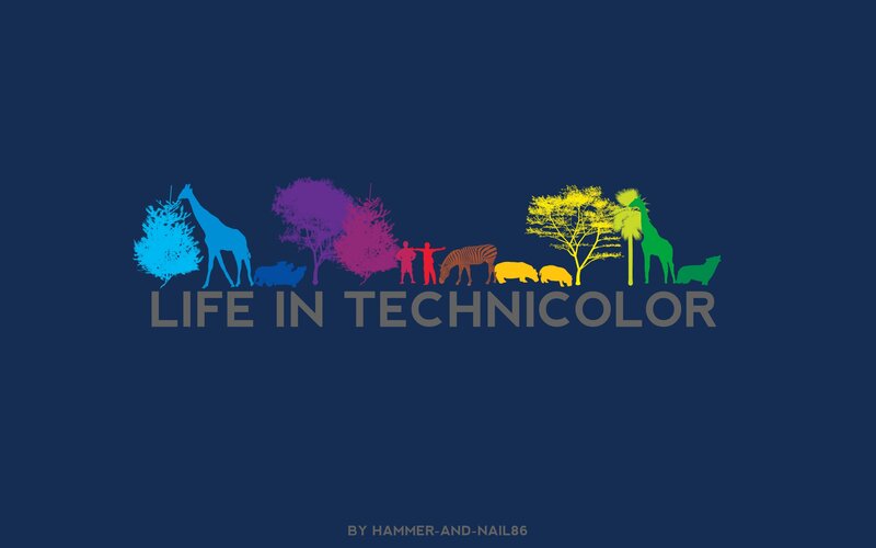 Safari Animals and Trees — Blue