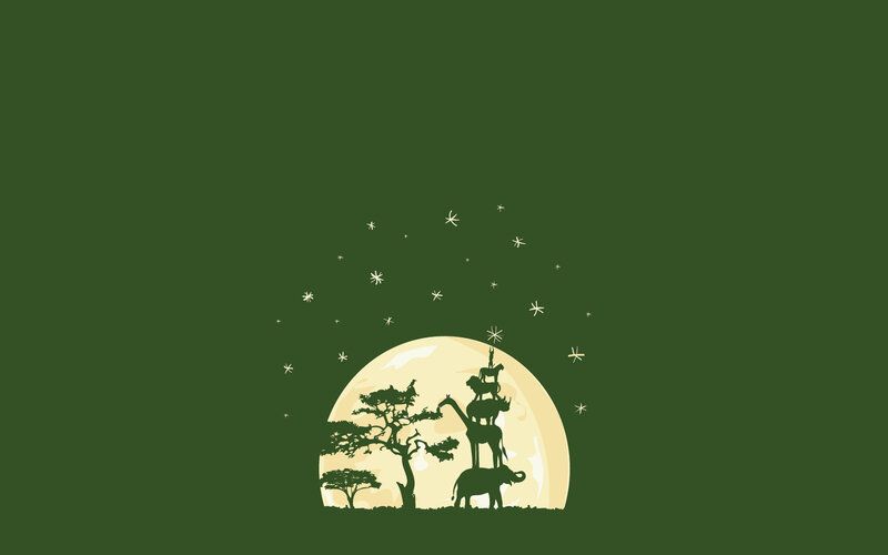 safari night silhouette
