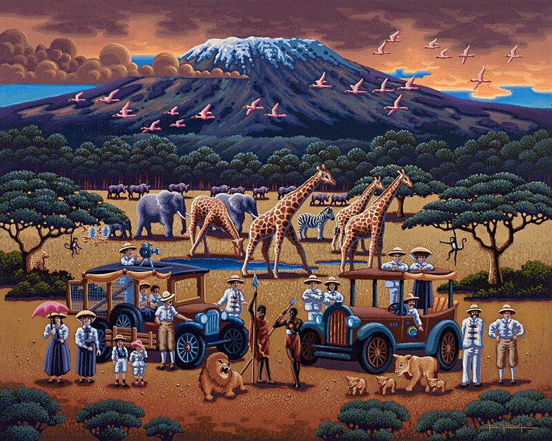 Safari Tourists with Animals
