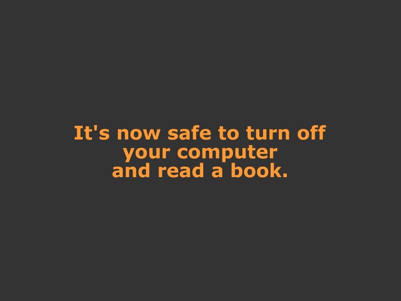 safe to turn off computer