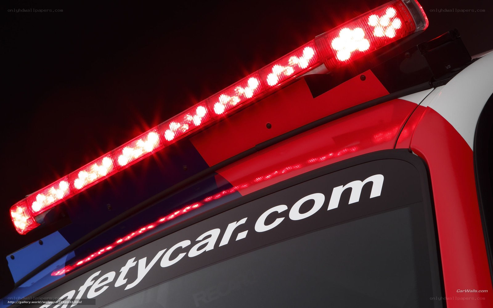 safety car lights at night