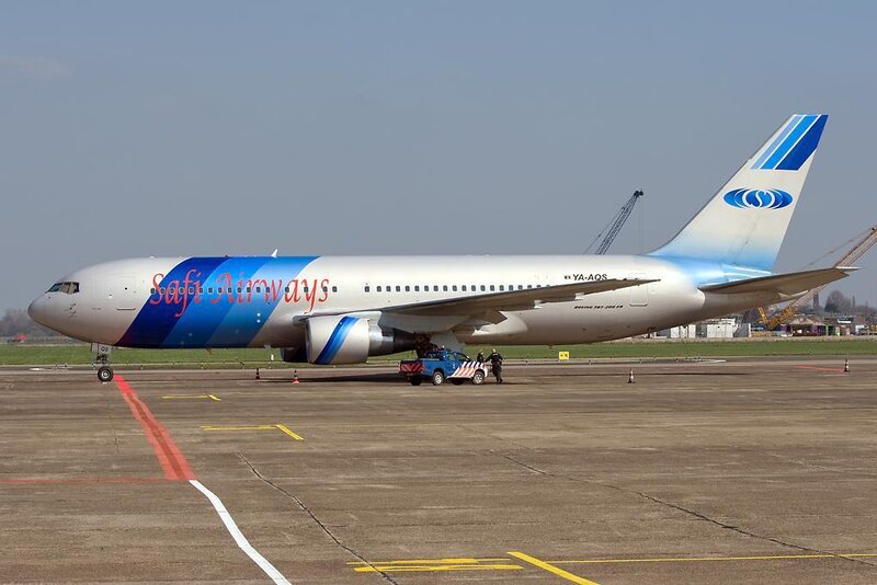 Safi Airways Boeing 767 on tarmac
