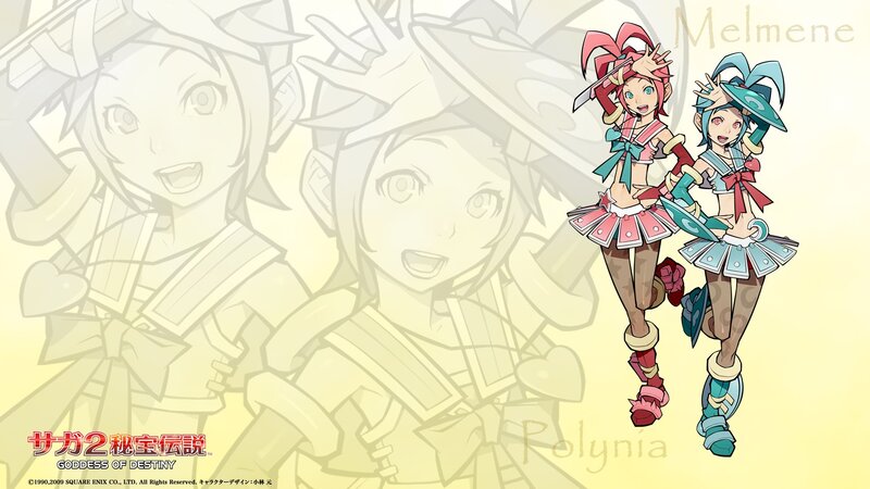Sagas 2 characters Melmene and Polynia